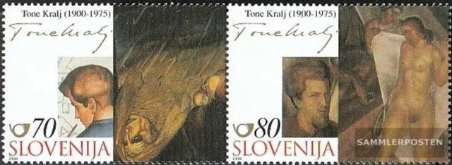 Slowenien 324-325 Paar (kompl.Ausg.) postfrisch 2000 100. Geburtstag Tone Kralj