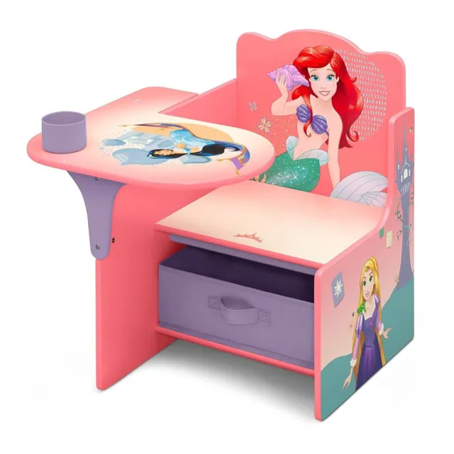 Silla Disney Princess escritorio sirena de mar con contenedor de almacenamiento educación en el hogar