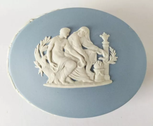 Wedgwood blau Jasperware Schmuckschachtel Apollo