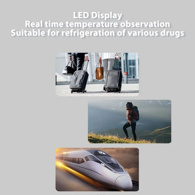 Portable Insulin Cooler Case Mini Refrigerator With LCD Display - Keep