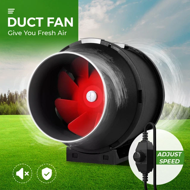 4& 6& INLINE Exhaust Fan Ventilation Tube Duct W/ Speed Controller for ...