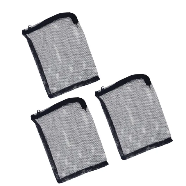 3 pz borsa filtro nylon rete acquario sacchetti multimediali cerniera fine