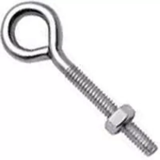New Stanley 221275 Box Of (10) 3/8" X 5" Zinc Plated Heavy Duty Eye Bolts