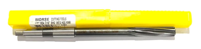 Morse 7/16" HSS Chucking Reamer 1MT Taper Shank Right Hand Spiral Flute USA Made