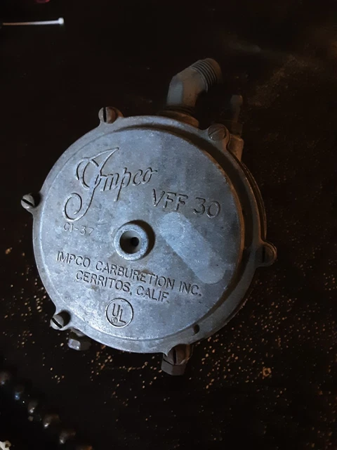 Vintage IMPCO FUEL-LOCK REGULATOR VFF30 w.p. 250lbs vintage logo