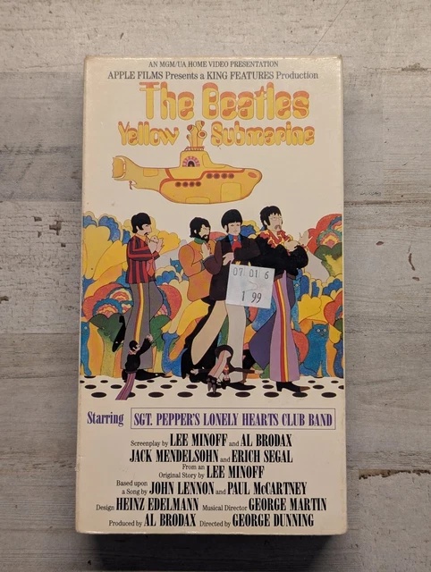 THE BEATLES YELLOW Submarine VHS 1987 Animated Musical Mgm/ua Hi