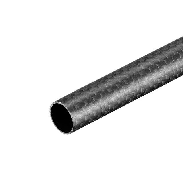Carbono Fibra Redondo Tubo 14x12x500mm 3K Rollo Envuelto Mate Superficie 1uds