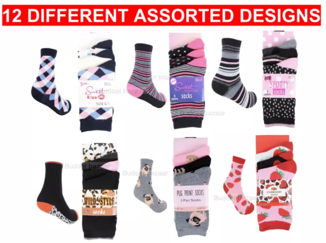 48 Pairs Of Ladies Socks Assorted Design Size 4-6 Wholesale Job Lot. .