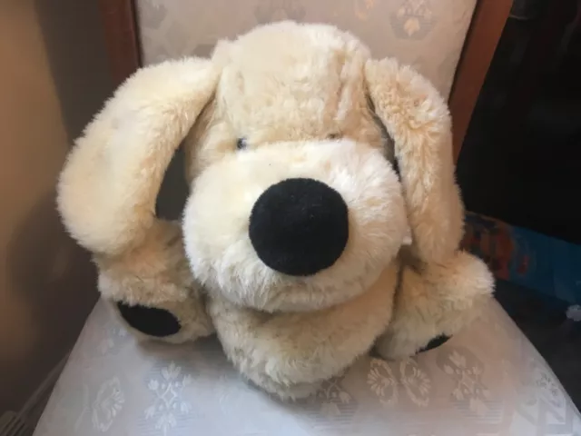 Vintage Chad Valley Beige Dog Puppy Floppy Ears 11” Soft Toy Plush