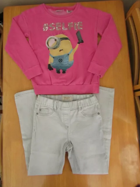Next Despicable Me Sequinned Graphic Sweater & Jeggings Outfit - Age 11