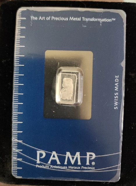 Pamp Suisse Platnium Bar 1 Gram Lady Fortuna  New w/ Assay