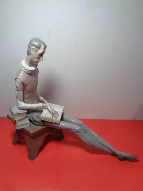 RARE Large Nao By Lladro "Don Quixote Sitting Reading" Figurine (15 by 18 by 8")