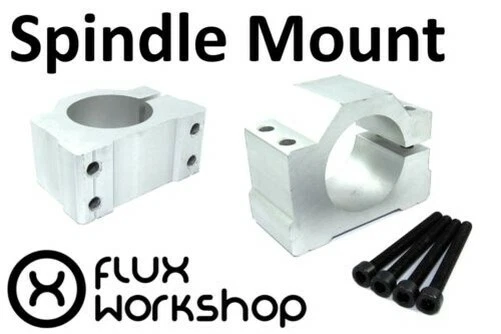 Spindle Mount Aluminium Clamp 48 52mm ER11 CNC Router Milling Flux Workshop