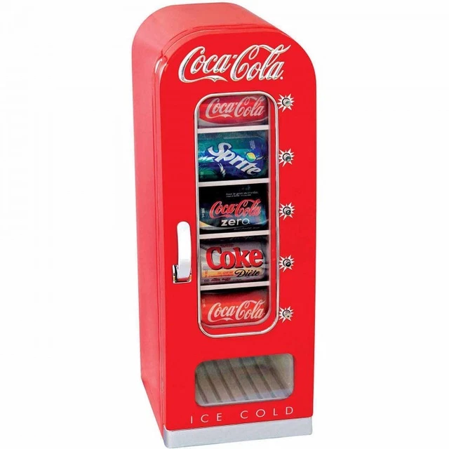 Coca Cola Can Retro Mini Cooler Fridge Vending Machine Soda Vintage Look 10 Cans Coca Cola Can Retro Mini Cooler Fridge Vending Machine Soda Vintage Look 10 Cans