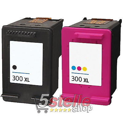 Cartucce Nero+Colore 300Xl Per Hp Deskjet D2680 D5500 D5560 F2400 F2420 F2480