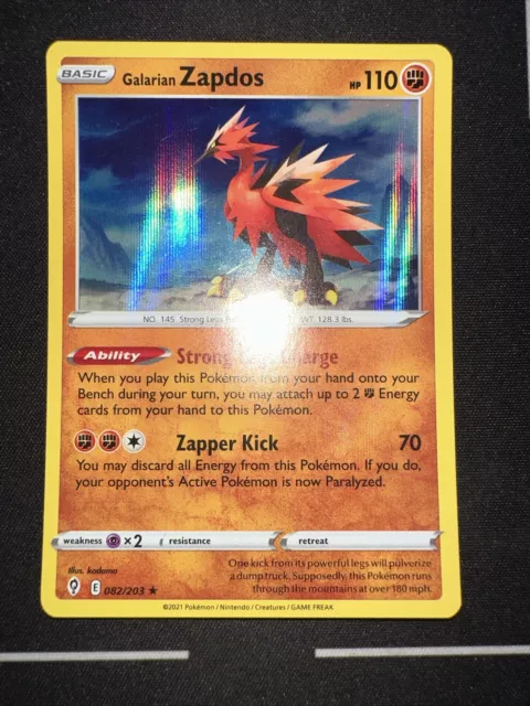 Pokemon Promo Ultra Rare Galarian Zapdos SWSH124