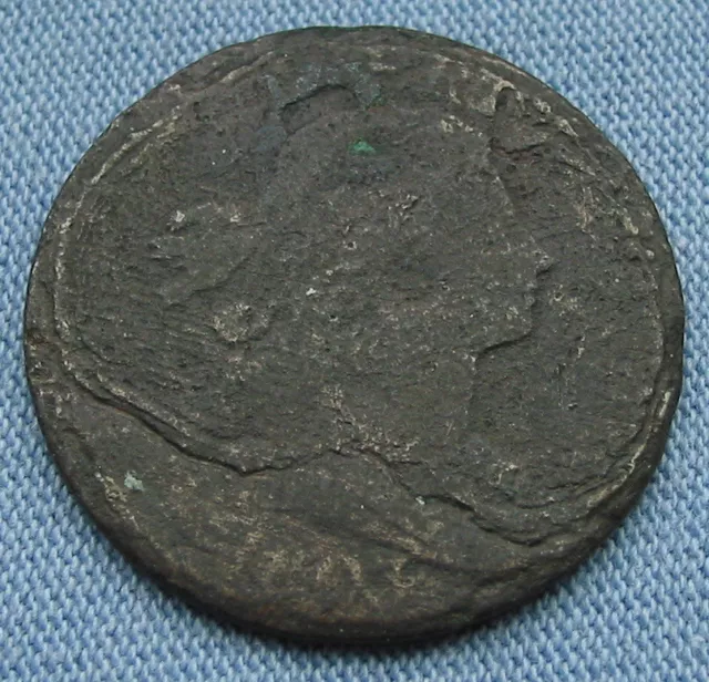 1803 Draped Bust Large Cent - heavy corrosion (1C penny damaged)