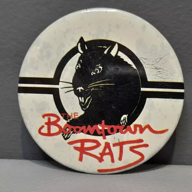 Boomtown Rats Original Rat Tour Badge Pin Button Punk 1970s 70s Dublin Ireland