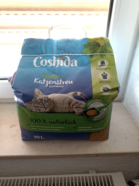 10 PACKUNGEN NATURKATZENSTREU Katzenstreu Coshida Lidl EUR 70,00