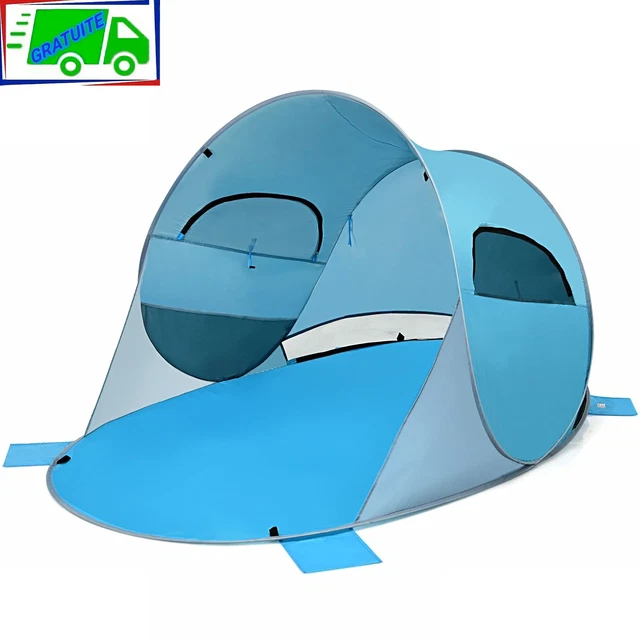 Tente De Pêche Pop Up Portable HUIOP - Protection Pluie Instantanée - Fenêtres Et Portes