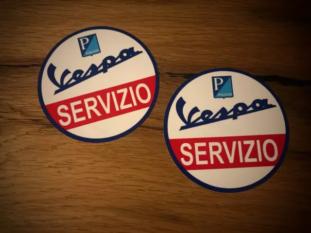 2x VESPA Service  Aufkleber GTS 125 300 Super Custom Vintage Italien Retro #046