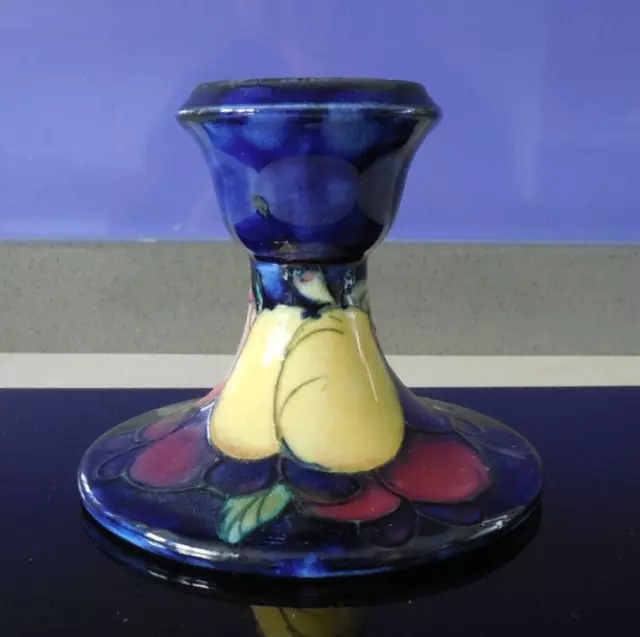 MOORCROFT Pottery Candlestick WISTERIA Pattern William Moorcroft 1920's