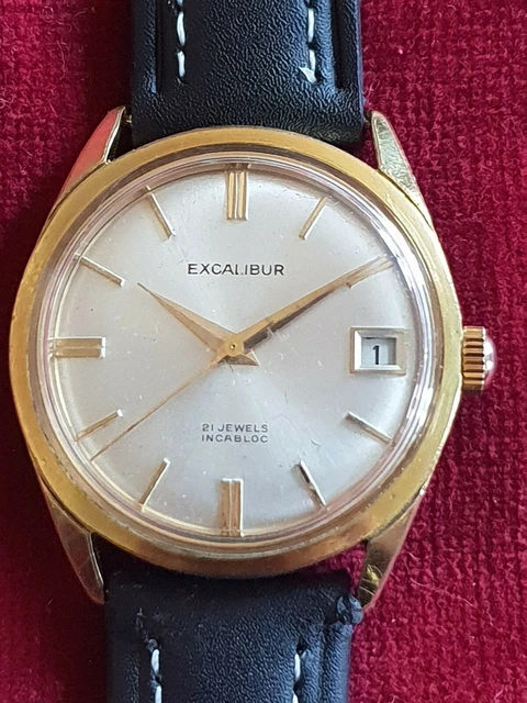 GENTS VINTAGE EXCALIBUR 21 Jewel Incabloc Swiss Made Mechanical