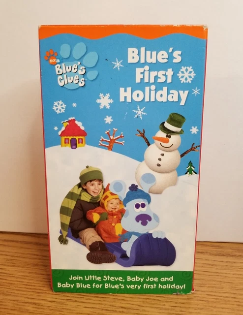 NICKELODEON BLUES CLUES Blues First Holiday VHS 2003 RARE Nick Jr Kids ...