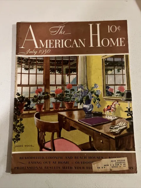 1936 American Home July Houses Magazine Book Colonial Beach Houses