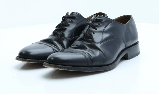 Abito Oxford Gordon & Bros da uomo nero in finta pelle UK 8 EU 41