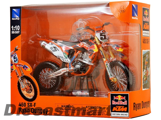 NEWRAY 57633 1 10 Ktm 450 Sxf Ryan Dungey Dirt Bike Supercross Red