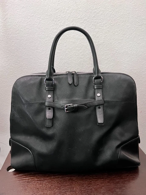 Tumi Briefcase Laptop 73123D2 Dome Villa Saffiano Black Leather Tote Bag