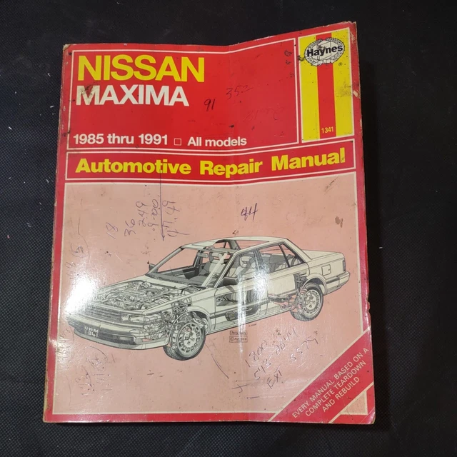 Haynes 1341 Nissan Maxima 1985-1991  All Models Repair Manual Book