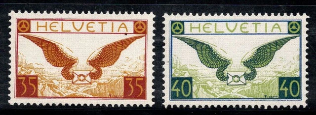 Schweiz 1929 Mi. 233-234 Postfrisch 100% Flugpost Die Flügel
