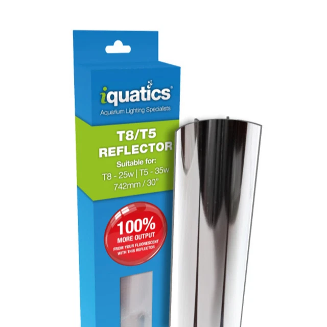 25W- Single Pack- iQuatics T8 Aluminium Reflector-Increased output by up to 100%
