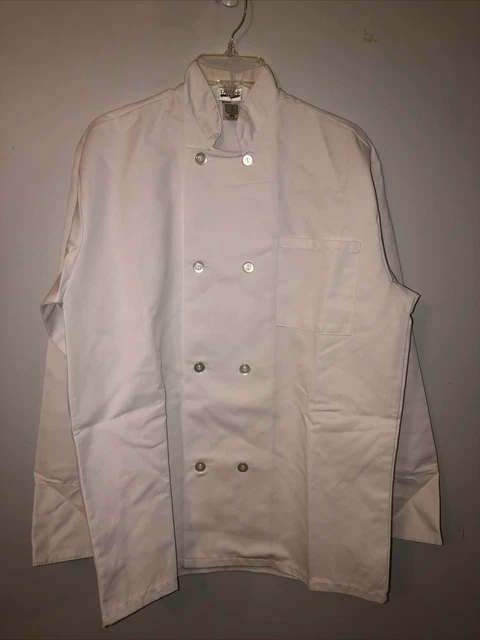 FAME FABRICS Fame Chef 81111 Chef Coat,Standard L/S,White Size Medium