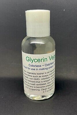 3X glicerina vegetal 80 ml cosméticos incoloros inodoros insípidos usan 2,7 oz