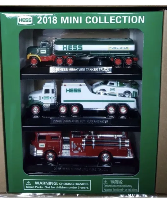 2018 Hess Mini Collection Hess Tanker, Hess Firetruck Hess Toy Truck & Racer