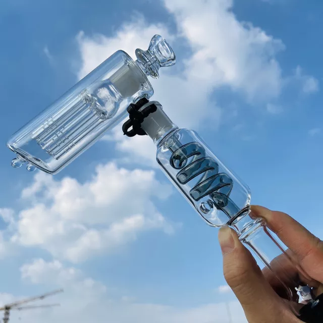 Freeze Pipe Coil Bubbler Glass Bong Water Pipe Percolator Filter Smoking Hookah