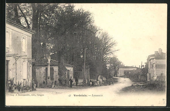 CPA Verdelais, Lanauze, vue générale