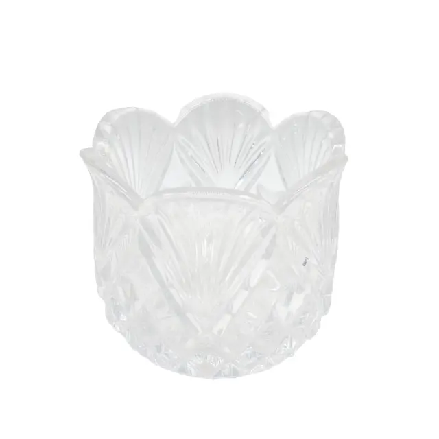 1940's Shannon Cut Lead Crystal Tulip Shaped Candy Bowl Dish Vintage