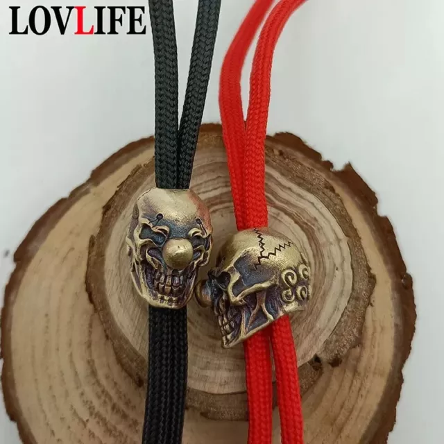 EDC Payaso Paracord Cuchillo Cuentas Cordón Latón Hágalo usted mismo Cuerda Colgante Accesorios Dijes