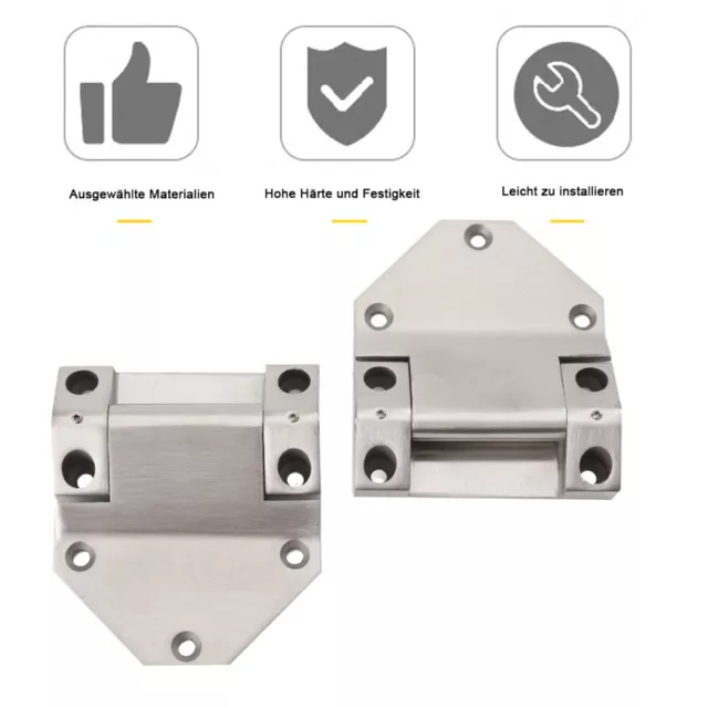 2Stück Edelstahl Scharnier Schwerlastscharnier 500kg Belastung Tür Scharnier 6mm