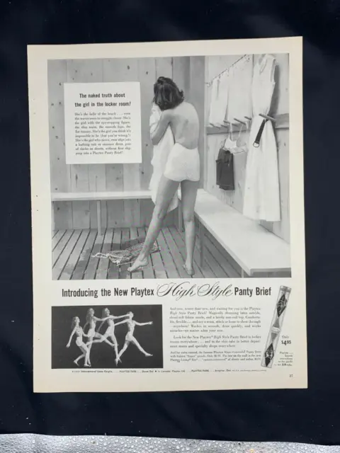1953 women's Playtex girdle Zsa Zsa Gabor Hollywood star vintage fashion ad