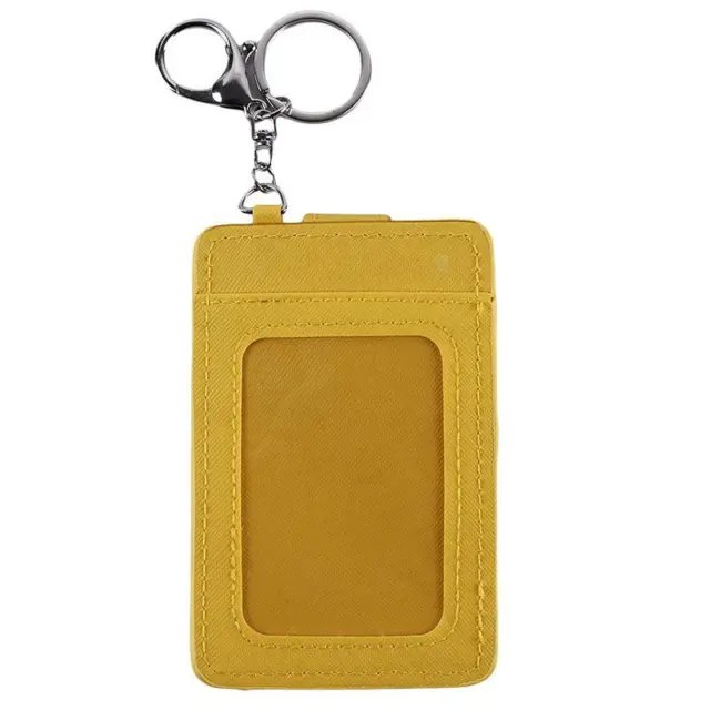 PU Leather Credit Card / Business Card Slot Holder Wallet Case With Key Ring YU