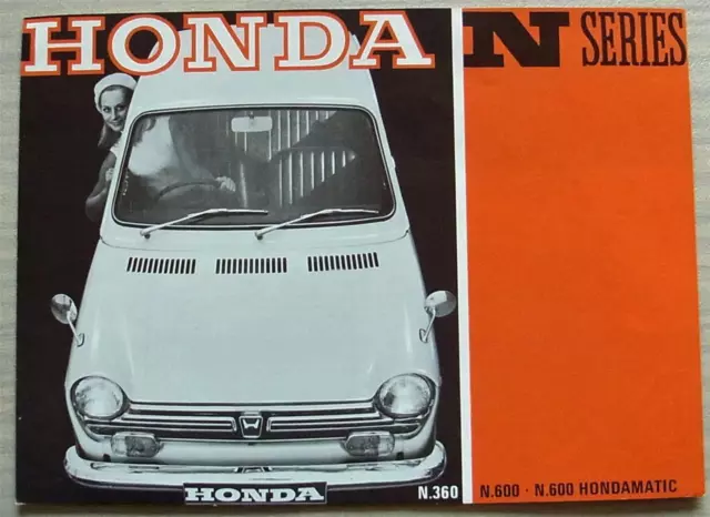 HONDA N SERIES N360 N600 N600 Hondamatic Car Sales Brochure 1968