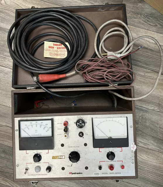 Hubbell HiPotronics Hipot Model 800PL Series DC Insulation Tester Hubbell HiPotronics Hipot Model 800PL Series DC Insulation Tester