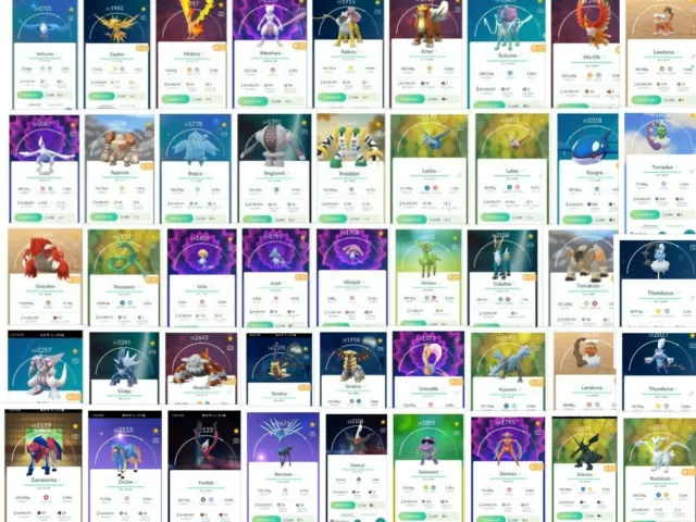 Pokemon TRADE Go - Shiny Legendary - Zekrom, Palkia,Rayquaza, Mewtwo,  Guzzlord