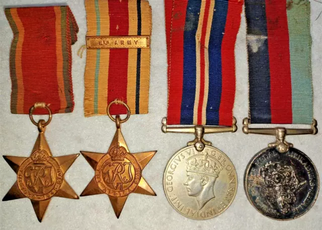 WW2 Africa Star "8th Army" Group of (4) Named Medals to P.S. Botes (S. African)