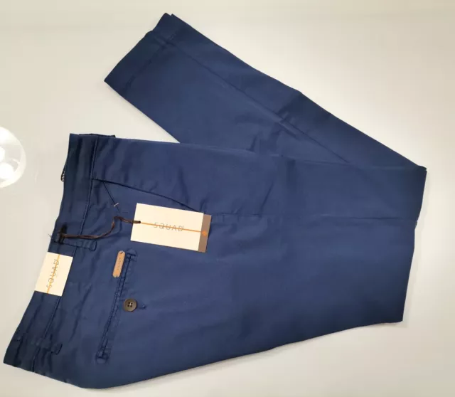 Pantalone Uomo Slim Fit Squad2 Napoli Blu Navy Nuovi Arrivi Primavera/Estate
